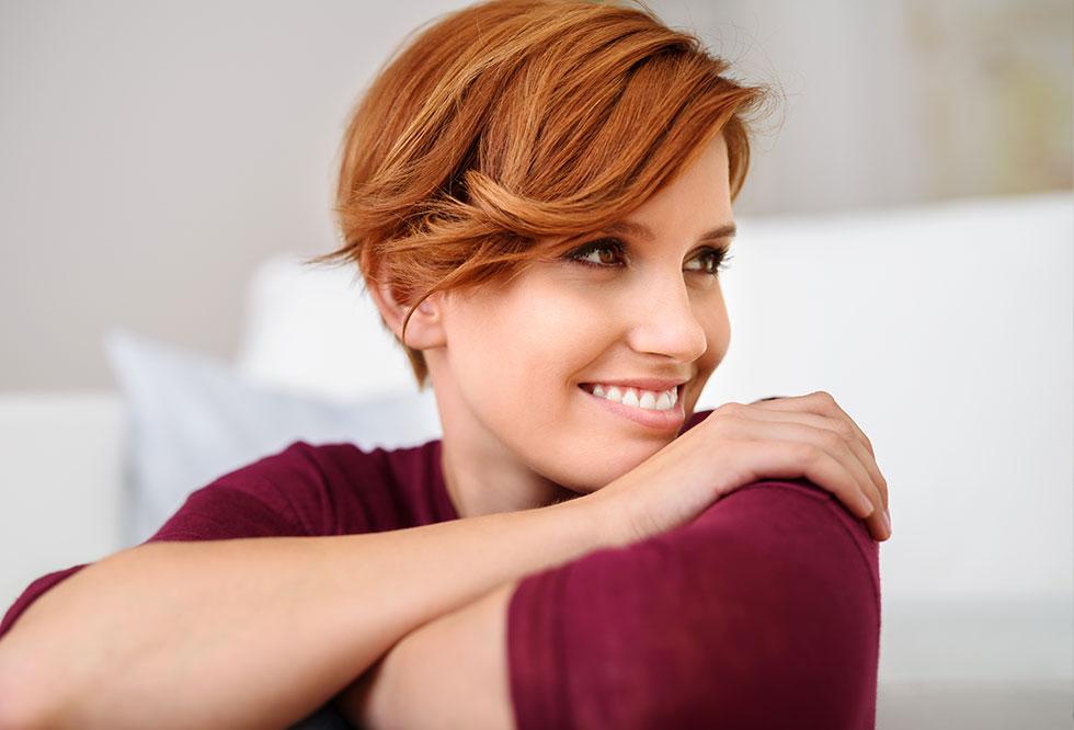 Woman at new Home